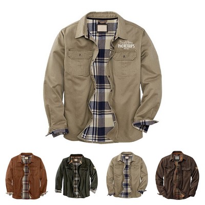 Men's Weatherproof Flannel-Lined Shirt Jacket
